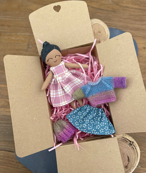 Mini dress up doll gift set