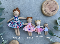 Custom order Dollhouse family art dolls 1:12 - current 6 week turn around