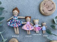 Custom order Dollhouse family dolls 1:12 - current 4 week turn around