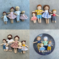 Custom order Dollhouse family art dolls 1:12 - current 6 week turn around